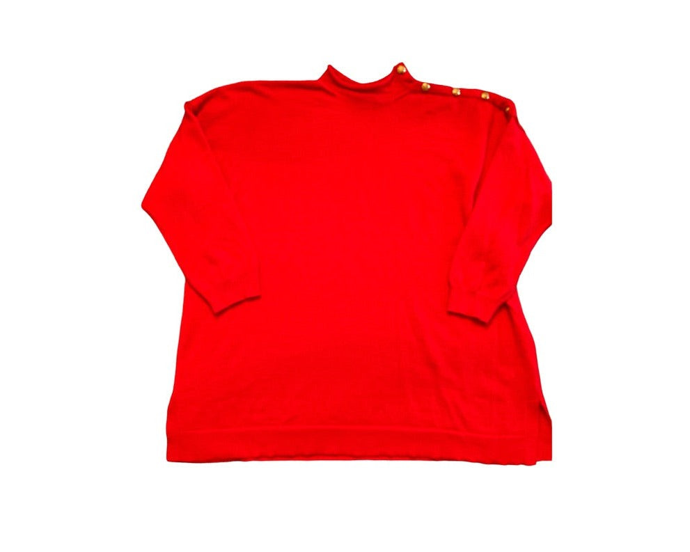 Lauren Ralph Lauren Red Cashmere Sweater, 3X
