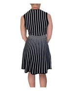 Load image into Gallery viewer, Calvin Klein Black and White Sleeveless Knit Dress, M
