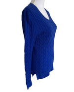 Load image into Gallery viewer, Lacoste Royal Blue Cable Knit Sweater, S
