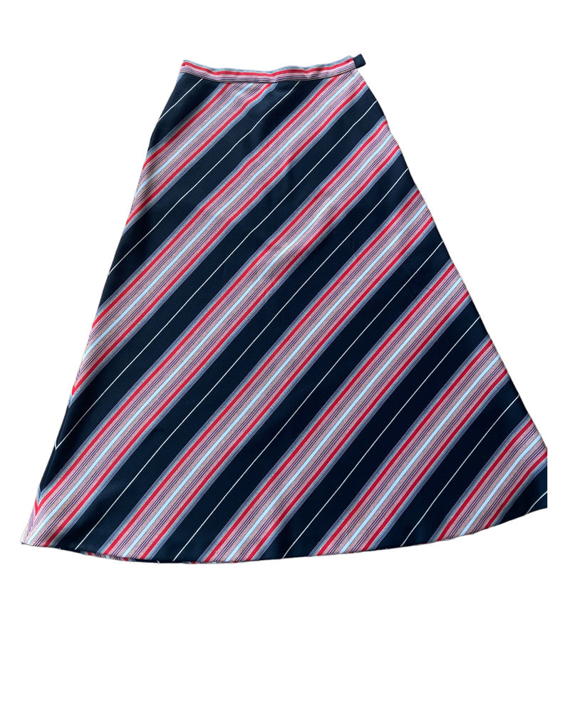 Susan Thomas Vintage Skirt with Diagonal Print, M