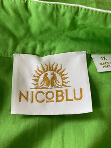 NicoBlu "Madison" tunic in Lime Green, 1X