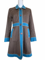 Load image into Gallery viewer, Boden Brown and Blue Colorblock Coat, 10
