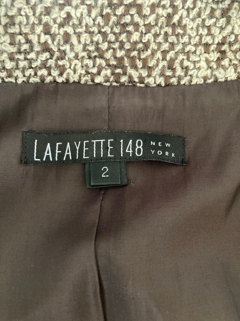 Lafayette 148 Tweed Blazer with Belt, 2