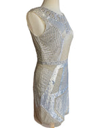 Load image into Gallery viewer, Aidan Mattox Silver Sequin Party Dress, 6
