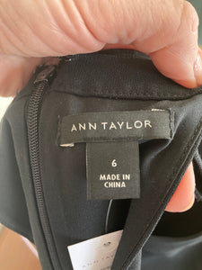 Ann Taylor Black Halter Cocktail Dress, 6