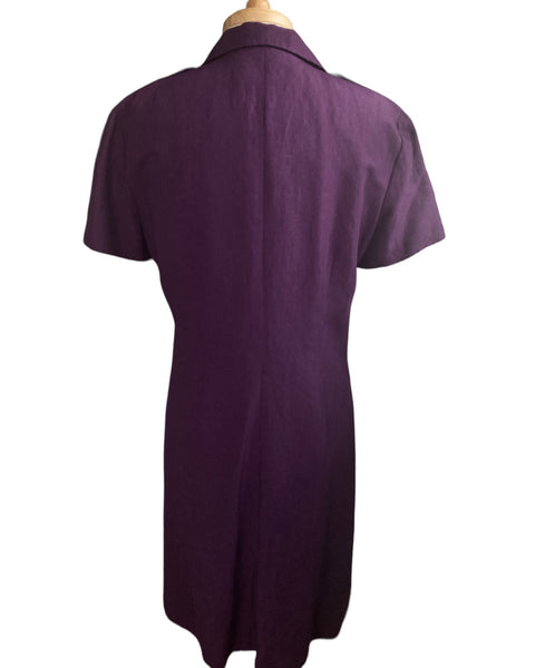 Evan Picone Vintage Purple Linen Blend Dress, 12 Second Serve Resale Evan Picone Vintage Purple Linen Blend Dress, 12 Second Serve Resale