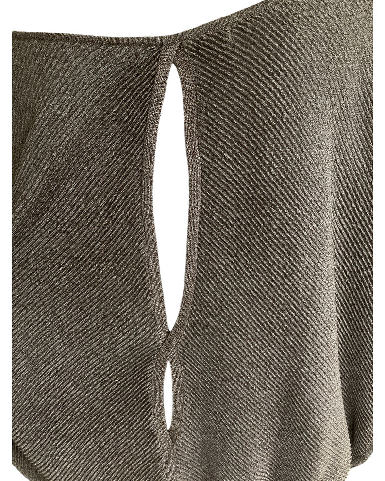 Virginie Castaway Silver Dolman Sweater, XL