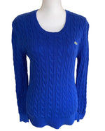 Load image into Gallery viewer, Lacoste Royal Blue Cable Knit Sweater, S
