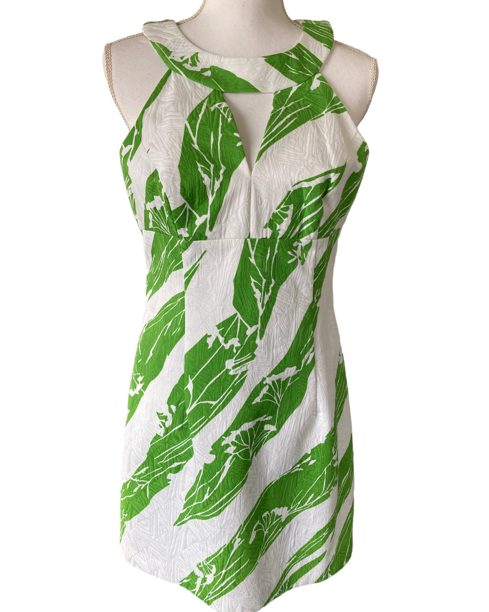 Milly Green and White Shift Dress, 10 Milly Green and White Shift Dress, 10