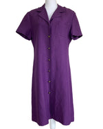 Load image into Gallery viewer, Evan Picone Vintage Purple Linen Blend Dress, 12
