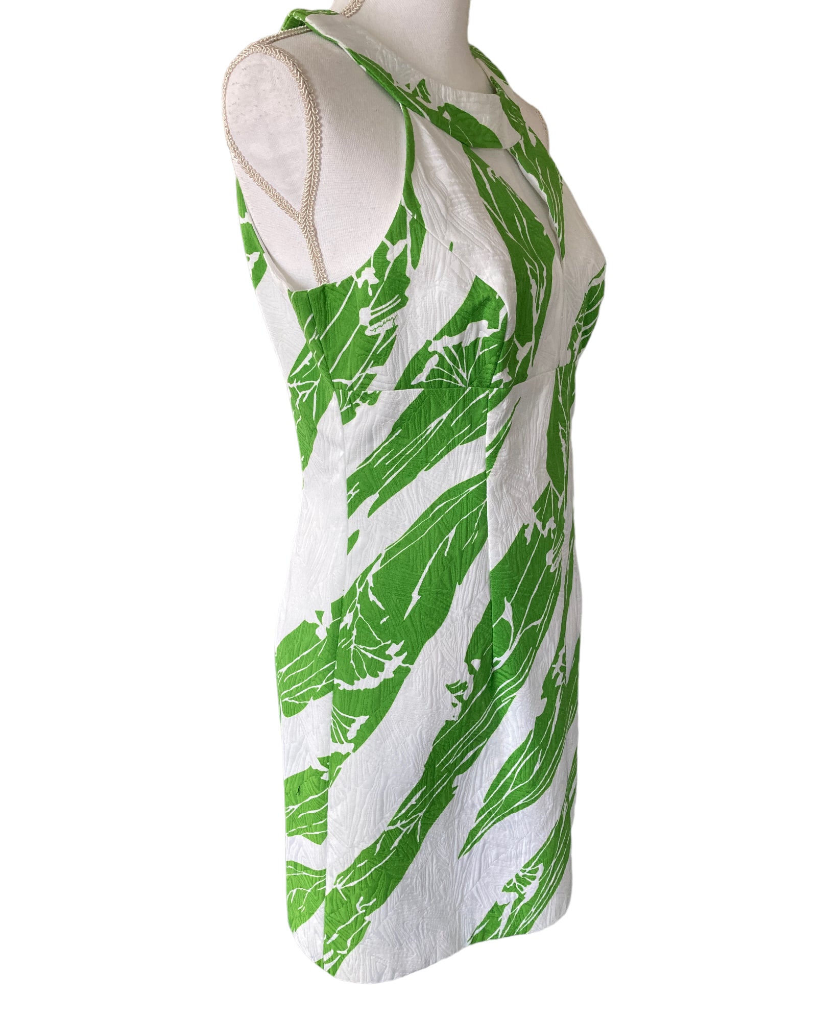 Milly Green and White Shift Dress, 10 Milly Green and White Shift Dress, 10