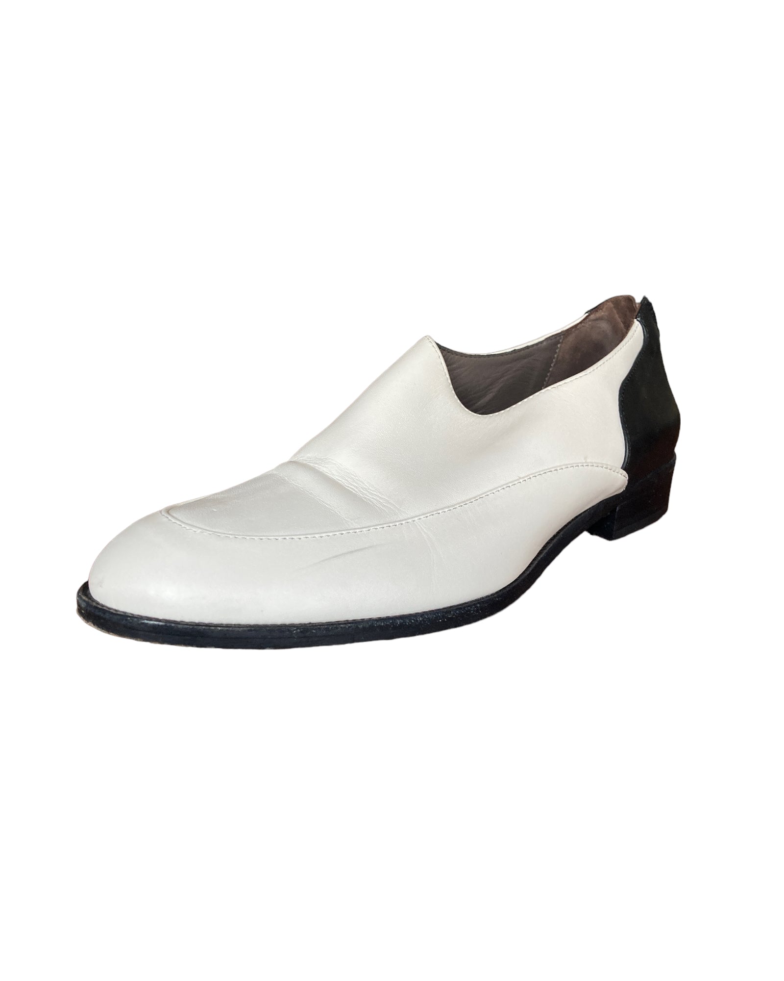Tibi White and Black Loafers, 37.5