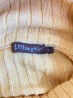 Load image into Gallery viewer, J. McLaughlin Yellow Ribbed Turtleneck, S
