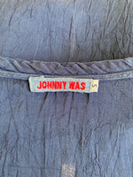 Load image into Gallery viewer, Johnny Was Navy Embroidered Tunic, S

