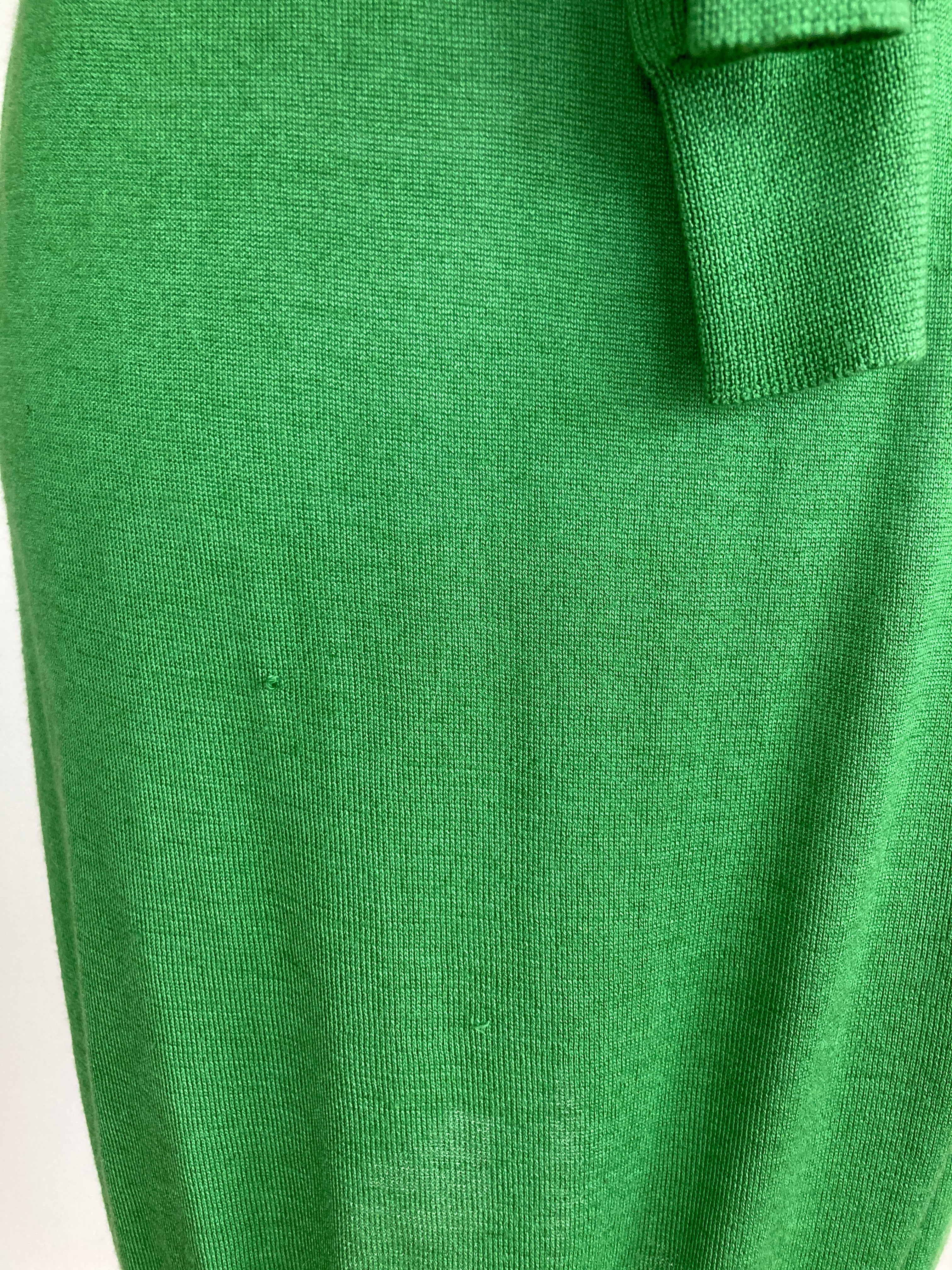 Thakoon Green Knit  with Tie Neck Dress, S