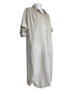 Load image into Gallery viewer, J. Crew Black Label Baird McNutt Tan Linen Shirt Dress, L
