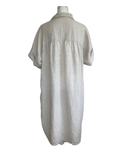 J. Crew Black Label Baird McNutt Tan Linen Shirt Dress, L