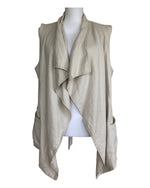 Load image into Gallery viewer, Lafayette 148 Stone Linen Wrap Vest, 12
