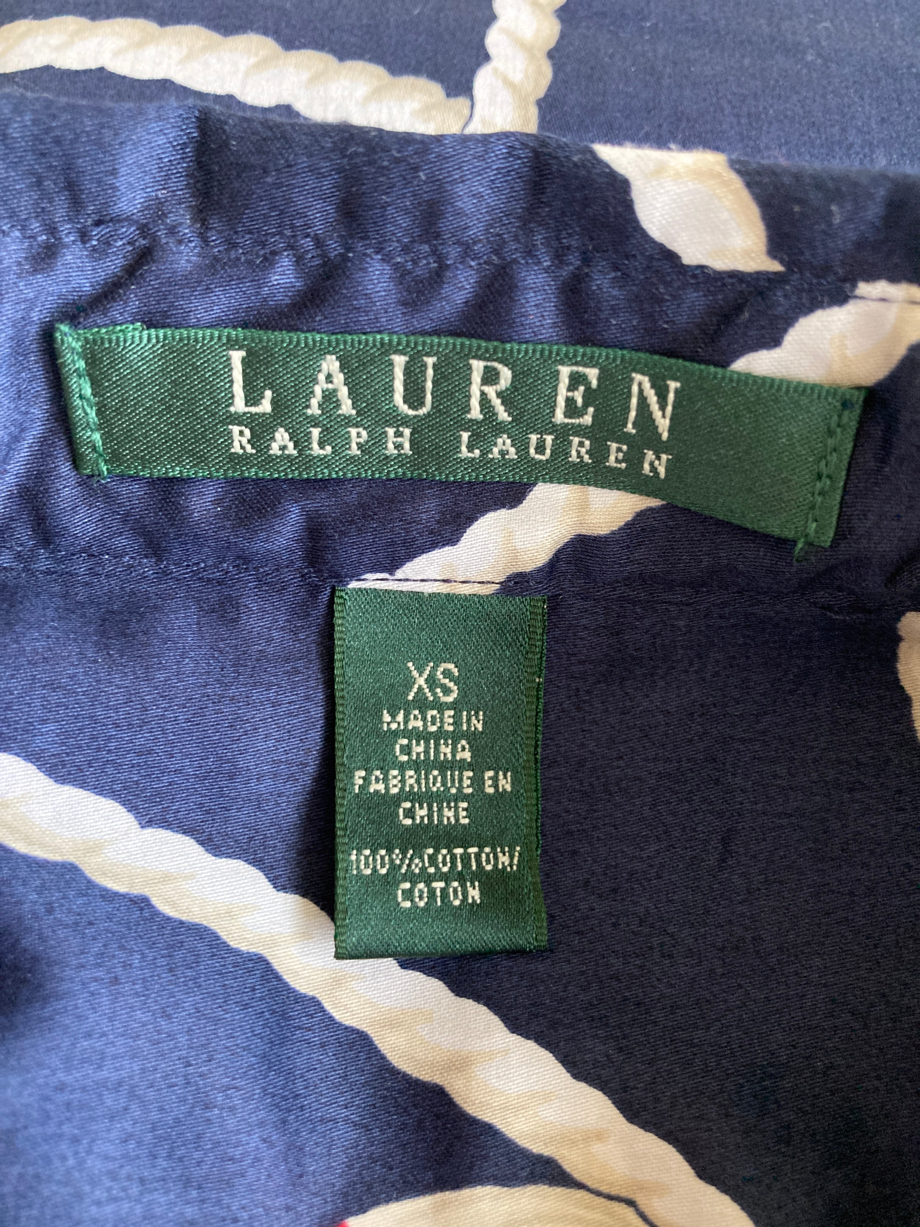 Lauren Ralph Lauren Nautical Shirt, XS