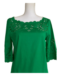 DKNY Green Eyelet Dress, M Second Serve Resale DKNY Green Eyelet Dress, M Second Serve Resale