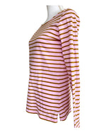 Load image into Gallery viewer, Boden Pink and Brown Striped T-Shirt, 4
