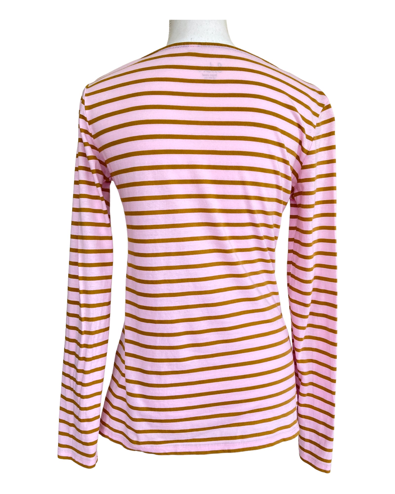 Boden Pink and Brown Striped T-Shirt, 4