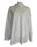 Load image into Gallery viewer, Garnet Hill White Print Shirt, 18
