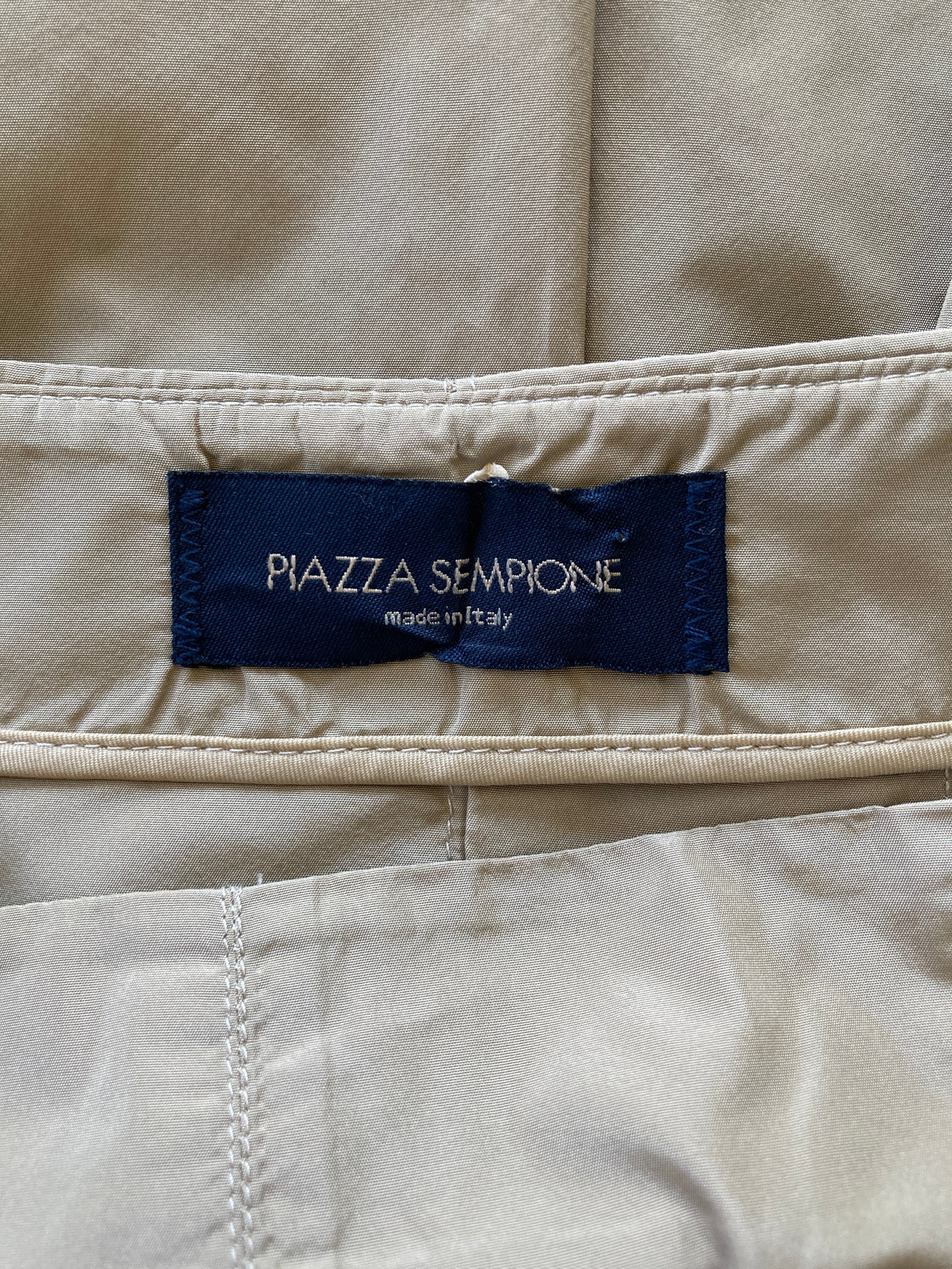 Piazza Sempione Tan Silk Skirt, L