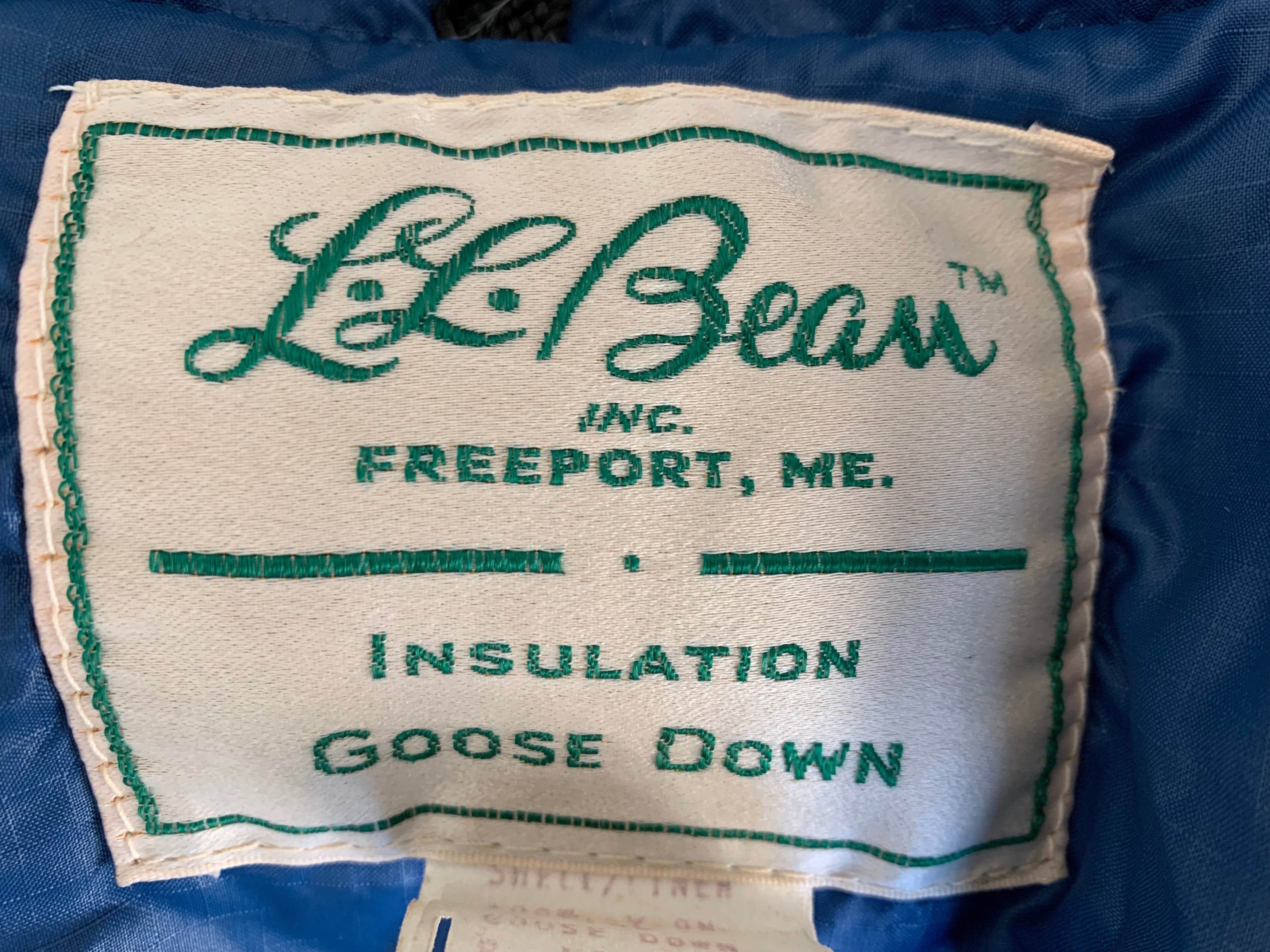 L.L. Bean Blue Vintage Down Vest, M
