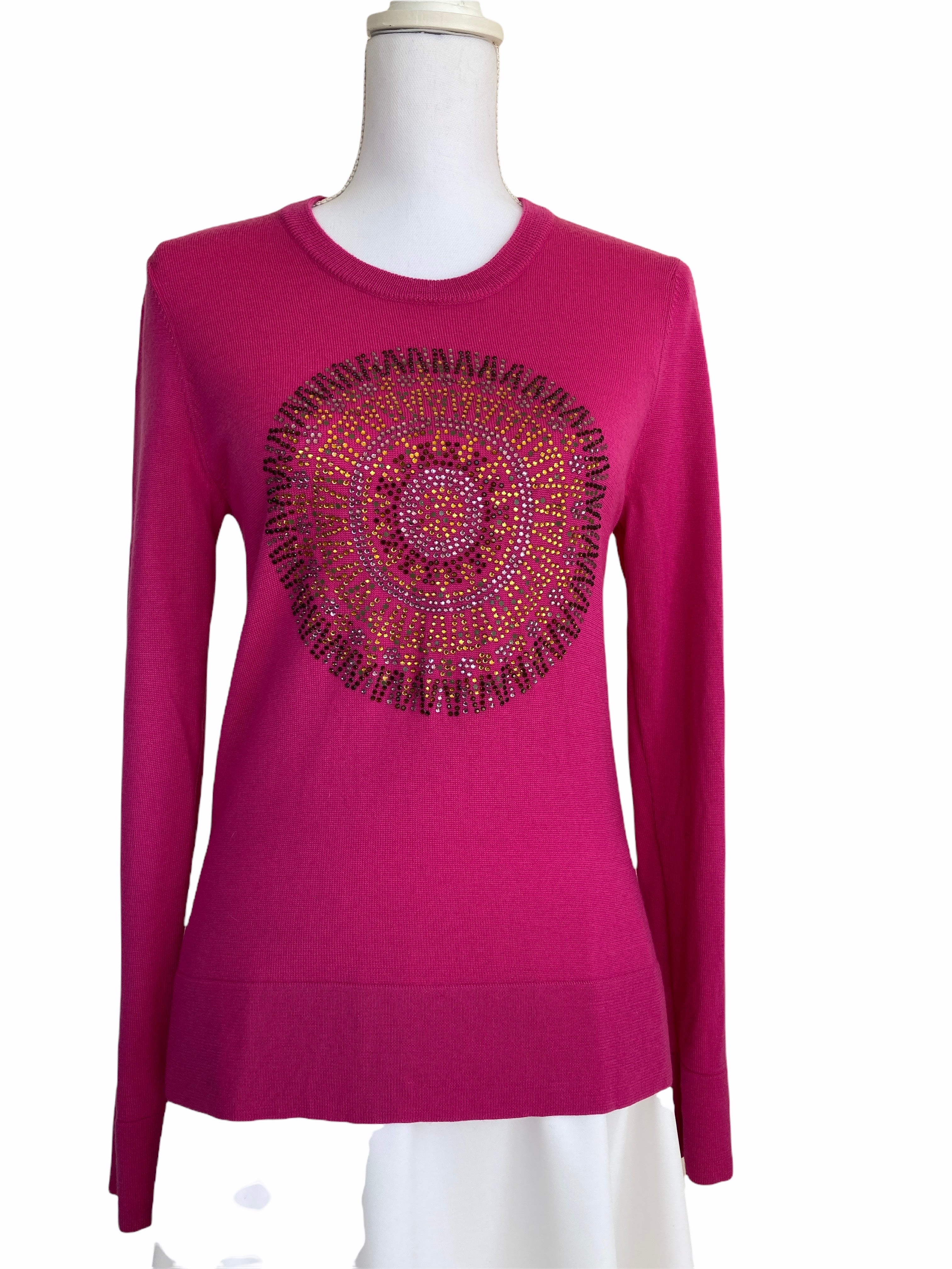 Tory Burch Pink Sequin Sweater, M