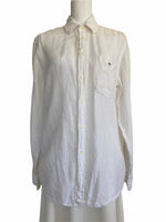 Load image into Gallery viewer, Lacoste White Linen Shirt, 10
