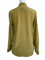 Load image into Gallery viewer, J. Crew Green Silk Shirt, S

