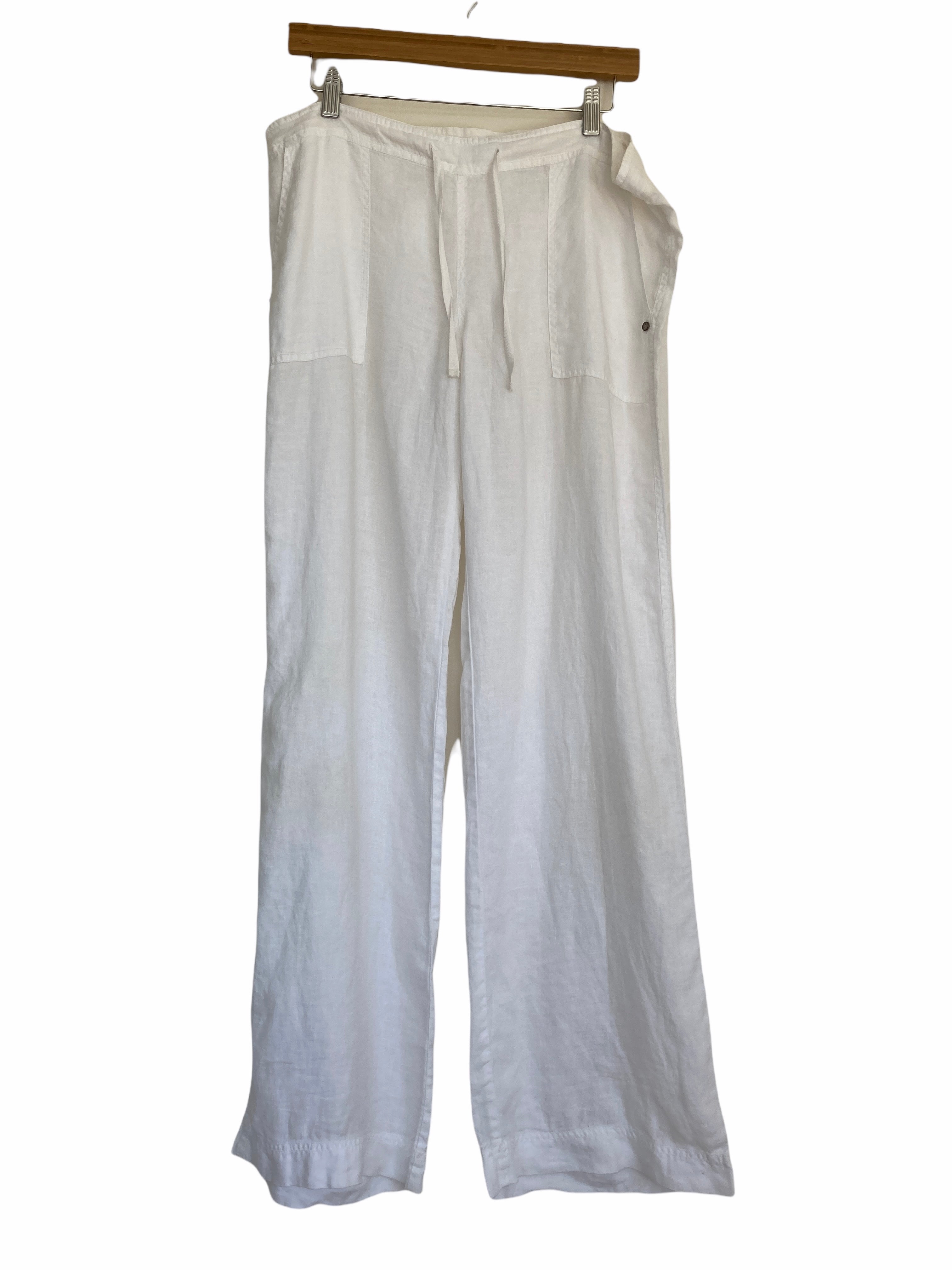 Michael Stars White Linen Pants, L