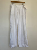 Load image into Gallery viewer, Michael Stars White Linen Pants, L
