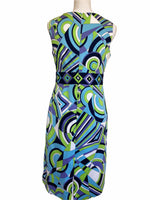 Load image into Gallery viewer, Melly M Blue and Green Pattern Dress, 10
