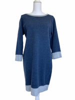 Load image into Gallery viewer, J. Crew Heather Blue Sweatshirt Dress, M
