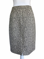 Load image into Gallery viewer, Lafayette 148 Black and Cream Pattern Skirt, 8
