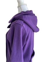 Load image into Gallery viewer, J. Peterman Purple Sweatshirt Coat, XS

