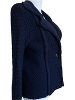 Load image into Gallery viewer, Maeve Chunky Navy Cardigan Sweater, S
