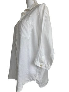 Orvis White Linen Shirt, M