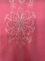 Load image into Gallery viewer, Pappagallo Pink Knit Embroidered Tunic, S
