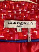 Load image into Gallery viewer, Sharagano Noir Red Print Blazer/Top, 8
