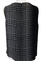 Load image into Gallery viewer, Lafayette 148 Charcoal Plaid Sleeveless Top, 8

