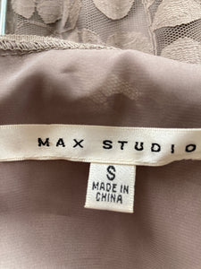 Max Studio Taupe Swing Cocktail Dress, S