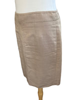 Load image into Gallery viewer, Tory Burch Tan Logo Pencil Skirt, 6
