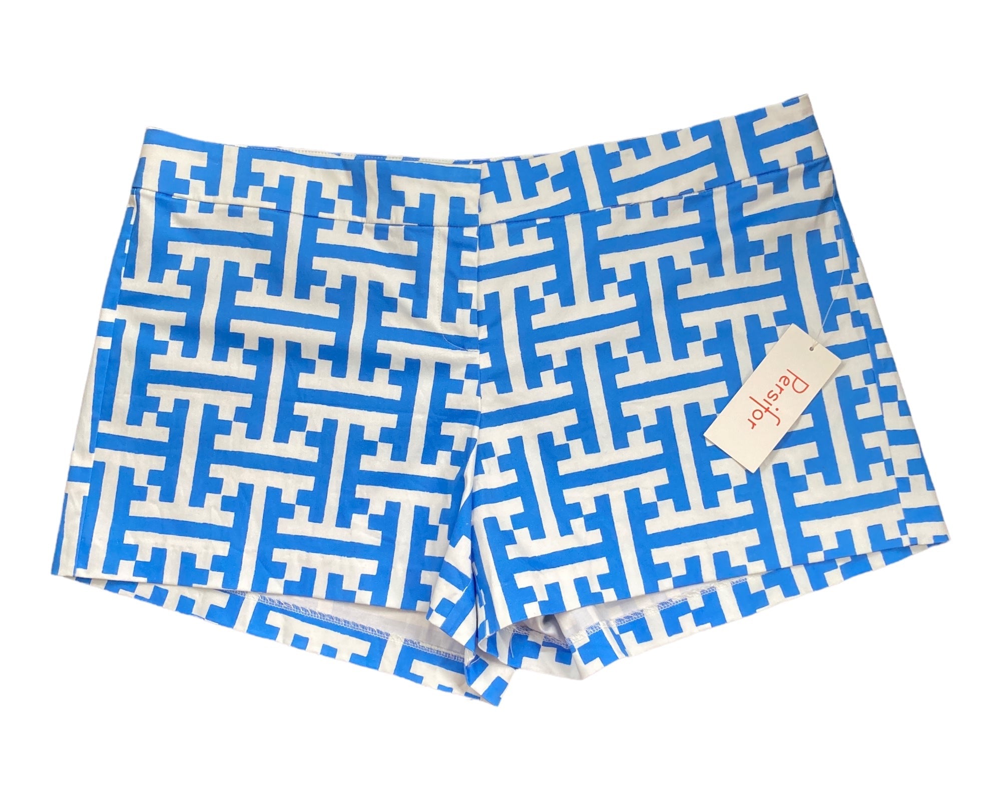 Persifor Blue Tile Patterned Shorts, 12 – Second Serve Resale