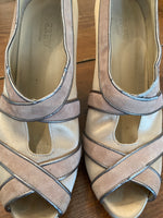 Load image into Gallery viewer, J. Crew Satin and Suede Beige Peep-toe, 9
