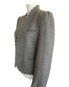 The Limited Vintage Charcoal Scalloped Blazer, 10