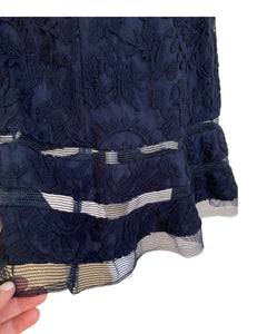 Adrianna Papell Navy Blue Cap Sleeve Lace Dress, 6 Second Serve Resale Adrianna Papell Navy Blue Cap Sleeve Lace Dress, 6 Second Serve Resale