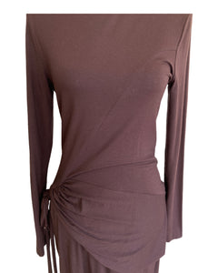 Nicole Miller Brown Jersey Dress, M Second Serve Resale Nicole Miller Brown Jersey Dress, M Second Serve Resale